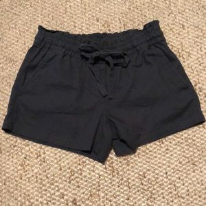 LOFT outlet Blue Drawstring Linen Shorts